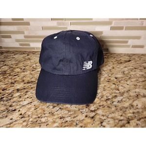 New Balance Golf Hat Cap StrapBack White Logo Adjustable Golf Black One Size